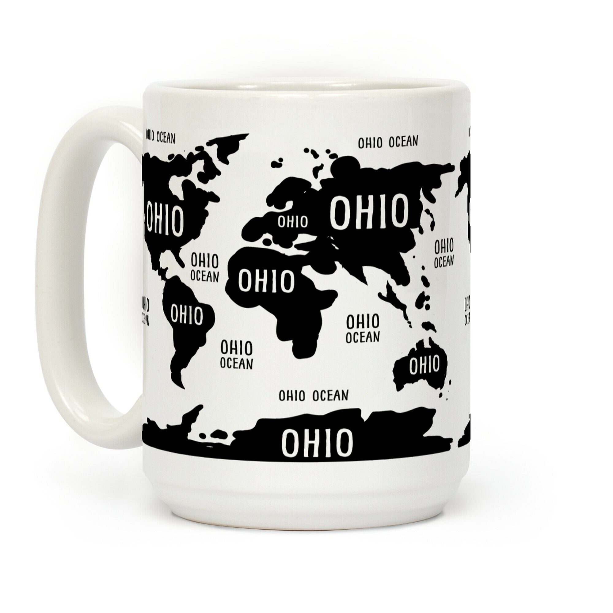 The Ohio World Map Coffee Mug